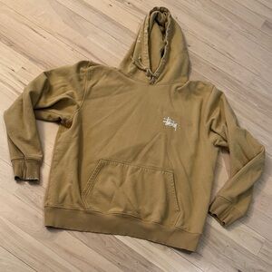 Basic Stussy Hoodie-Distressed Sweatshirt-XL-Skater-Streetwear-Unisex